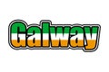 Galway sign icon with Irish flag colors Royalty Free Stock Photo