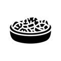 gambas al ajillo spanish cuisine glyph icon vector illustration