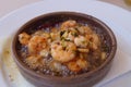 Gambas Al Ajillo - traditional spanish food Royalty Free Stock Photo