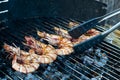 Gambas on barbecue