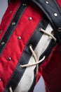 Gambeson Sleeve with Leather Lacing Royalty Free Stock Photo