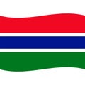 Gambia flag vector isolated 2 Royalty Free Stock Photo