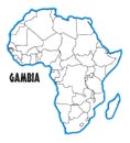 Gambia Africa Map