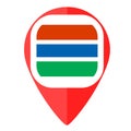 Gambia pin marker pointer locator flag