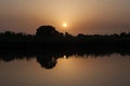 Gambia river sanset Royalty Free Stock Photo