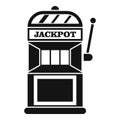 Gamble machine icon, simple style