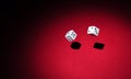 Gamble: throwing the dices Royalty Free Stock Photo