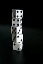Gambler five dices Royalty Free Stock Photo