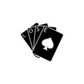 gambling cards icon. Bad habit Elements for mobile concept and web apps. Icon for website design and development, app development. Royalty Free Stock Photo