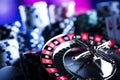 Gambling in casino. Casino theme background. Royalty Free Stock Photo
