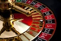 Gambling, casino games and the gaming industry concept with seventeen the winning number, 17 is a black number on the roulette