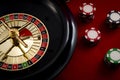 Gambling, casino games and the gaming industry concept with twenty one the winning number, 21 is a red number on the roulette