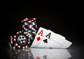 Gambling chips Royalty Free Stock Photo