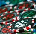 Gambling chips Royalty Free Stock Photo