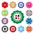 Gambling chips Royalty Free Stock Photo