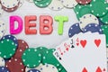 Gambling debts following a losing streak