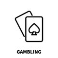 Gambling icon or logo in modern line style.