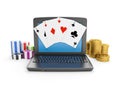 Gambling on the Internet Royalty Free Stock Photo