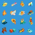 Gambling Isometric Icons Set Royalty Free Stock Photo