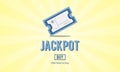 Gambling Jackpot Luck Enter to Win Lotto Ticket Concept Royalty Free Stock Photo