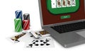 Gambling on line Royalty Free Stock Photo