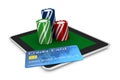 Gambling on line Royalty Free Stock Photo