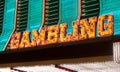 Gambling neon sign