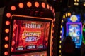 Gambling in the night & wins by Las Vegas. Nevada.