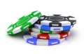 Gambling poker chips different colors