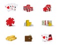 Gambling - poker icon set