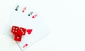 Gambling Red Dice Poker Cards