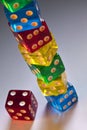 Gambling - Stack of Casino Dice Royalty Free Stock Photo