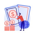 Gambling winnings vector concept metaphor