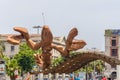 Gambrinus Lobster Statue in Barcelona Royalty Free Stock Photo