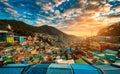 Gamcheon Culture Village at sunset in Busan city, South Korea