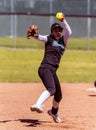 Game action on the dirt infield