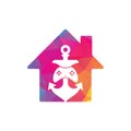 Game anchor home shape concept logo template.