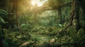 10000 BC tropical forest background