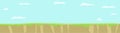 Game background for platformer. Empty path, grass sky and clouds. Nature landscape. Unending vector flat illustration