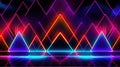 Game background, ultraviolet neon square portal, glowing lines, virtual reality, abstract fashion background, violet