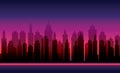 Game Backgrounds. Vector silhouette of the modern city.
