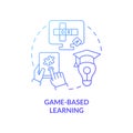 Game based learning blue gradient concept icon