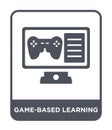 game-based learning icon in trendy design style. game-based learning icon isolated on white background. game-based learning vector