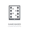 game-based learning icon. Trendy game-based learning logo concept on white background from E-learning and education collection