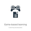 Game-based learning icon vector. Trendy flat game-based learning icon from e learning and education collection isolated on white