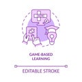 Game based learning purple concept icon