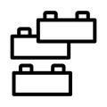 Game blcok vector thin line iconl Royalty Free Stock Photo