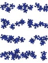 Game brainteaser jigsaw puzzle dark blue parts Royalty Free Stock Photo