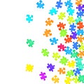Game brainteaser jigsaw puzzle rainbow colors Royalty Free Stock Photo