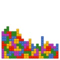Game Brick Tetris Template on White Background. Vector.